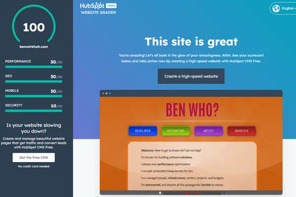 HubSpot Perfect Score